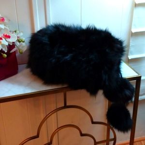 Custom Black Fox Fur Muff
